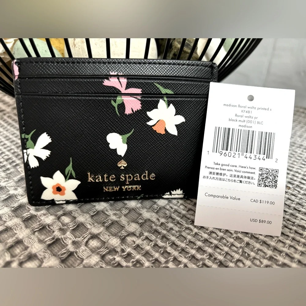 Kate Spade Madison Floral Card Holder